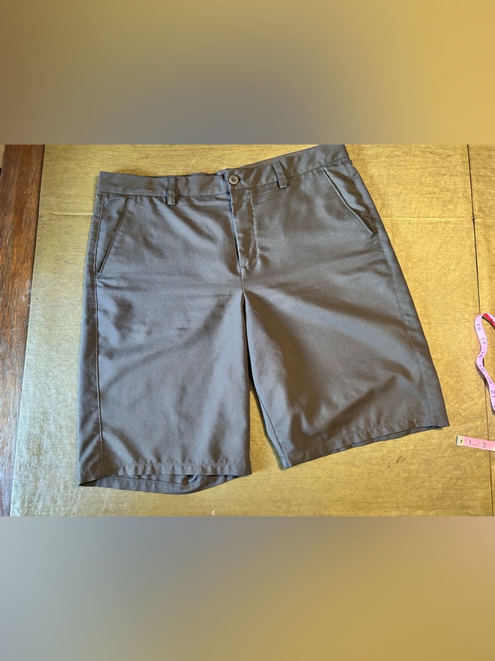 Fila Men's Black Flat-Front Classic Golf Shorts